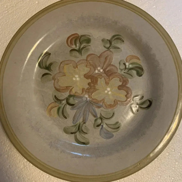 Replacement Louisville Pottery Hand Painted Flower 11” Plate - Made in USA - Picture 2 of 5